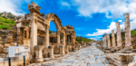 Trekking through the ancient ruins of Ephesus in 2024 with car hire Dalaman airport options.